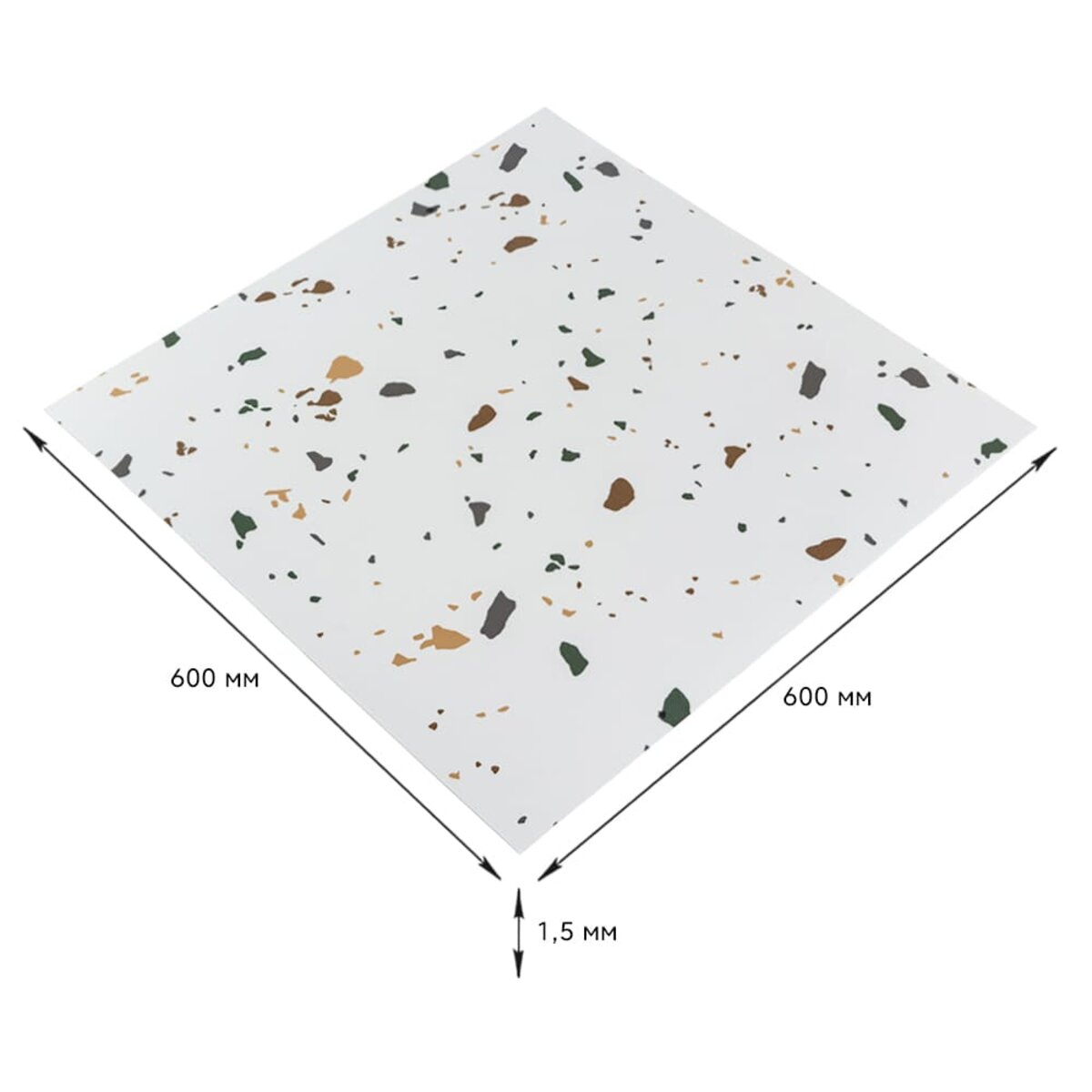 Самоклеюча LVT плитка 600х600х1.5мм (D) SW-00001592 - Image 2