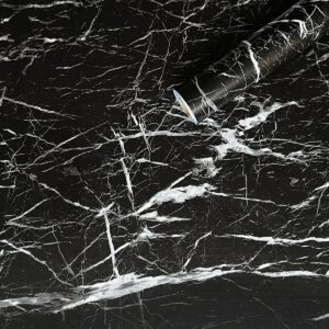Самоклеюча плівка 0,45х10м х 0,07мм Чорний мармур класичний SW-00001281